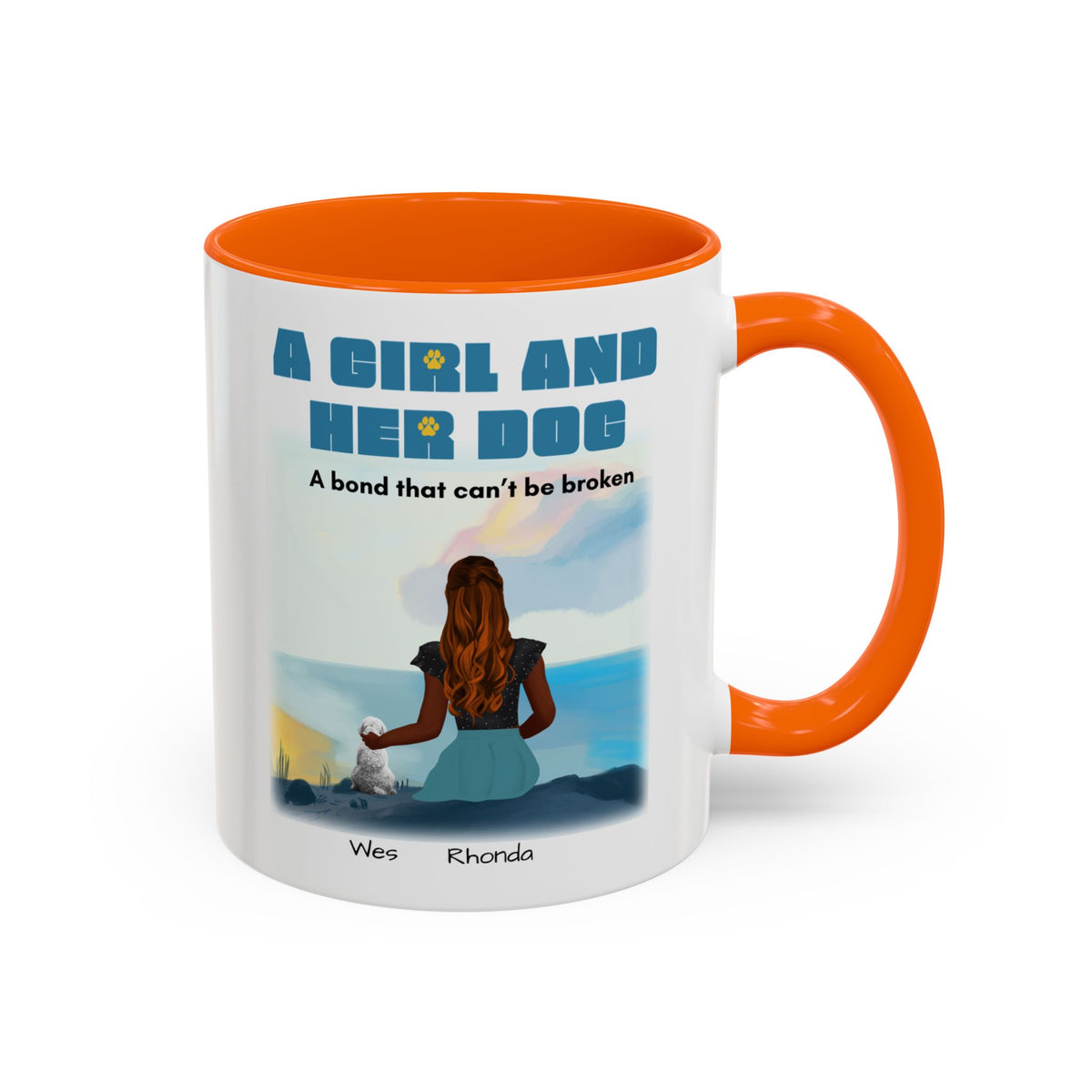 Inspirational Bond Coffee Mug - A Girl and Her Dog - Perfect Gift for Dog Lovers