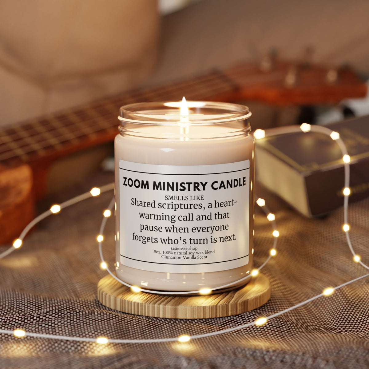 Zoom Ministry Candle – Cinnamon Vanilla Scent (9oz Soy Wax)
