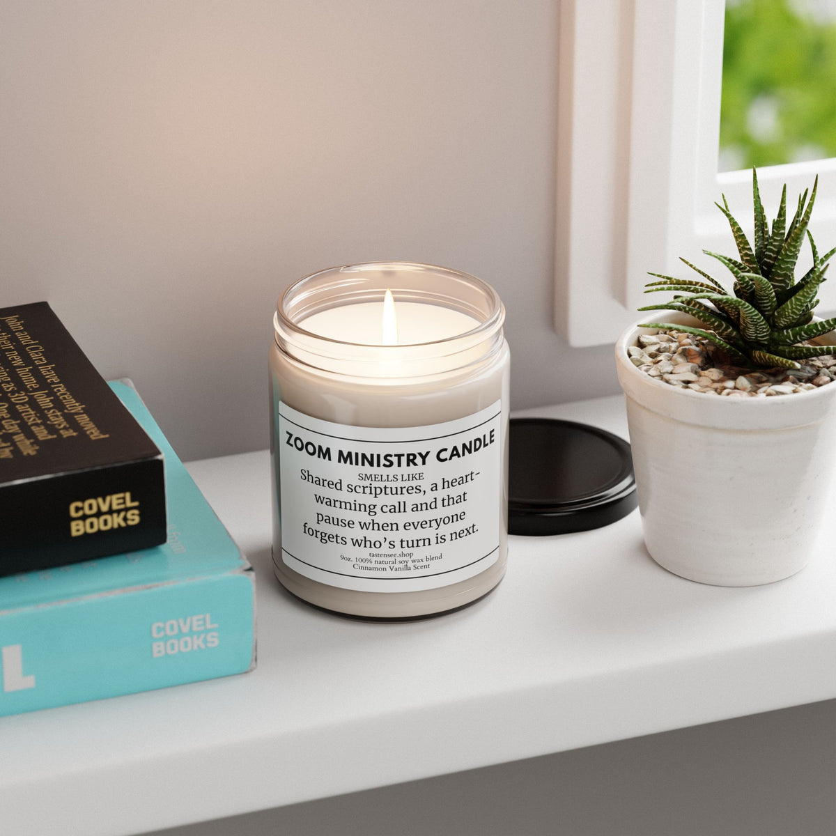 Zoom Ministry Candle – Cinnamon Vanilla Scent (9oz Soy Wax)