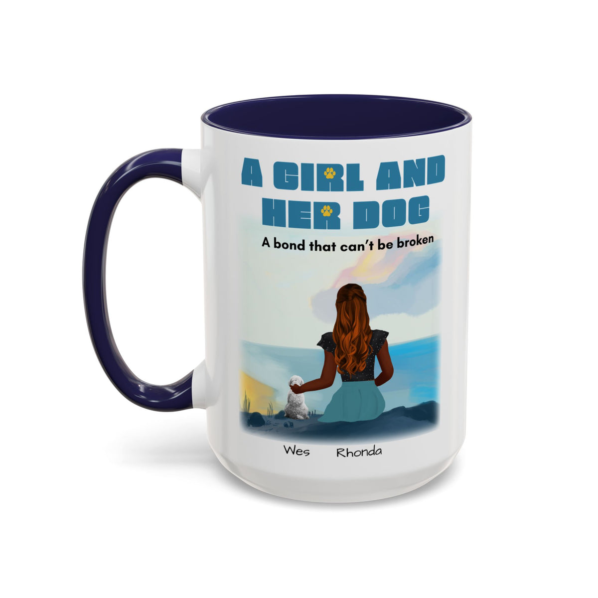 Inspirational Bond Coffee Mug - A Girl and Her Dog - Perfect Gift for Dog Lovers