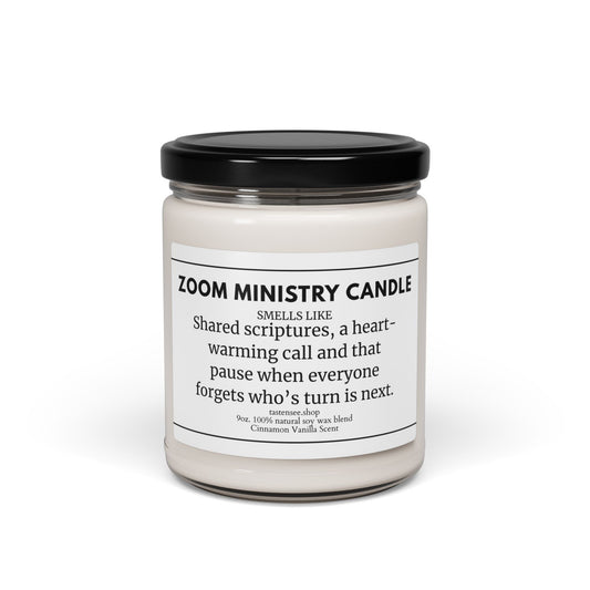 Zoom Ministry Candle – Cinnamon Vanilla Scent (9oz Soy Wax)