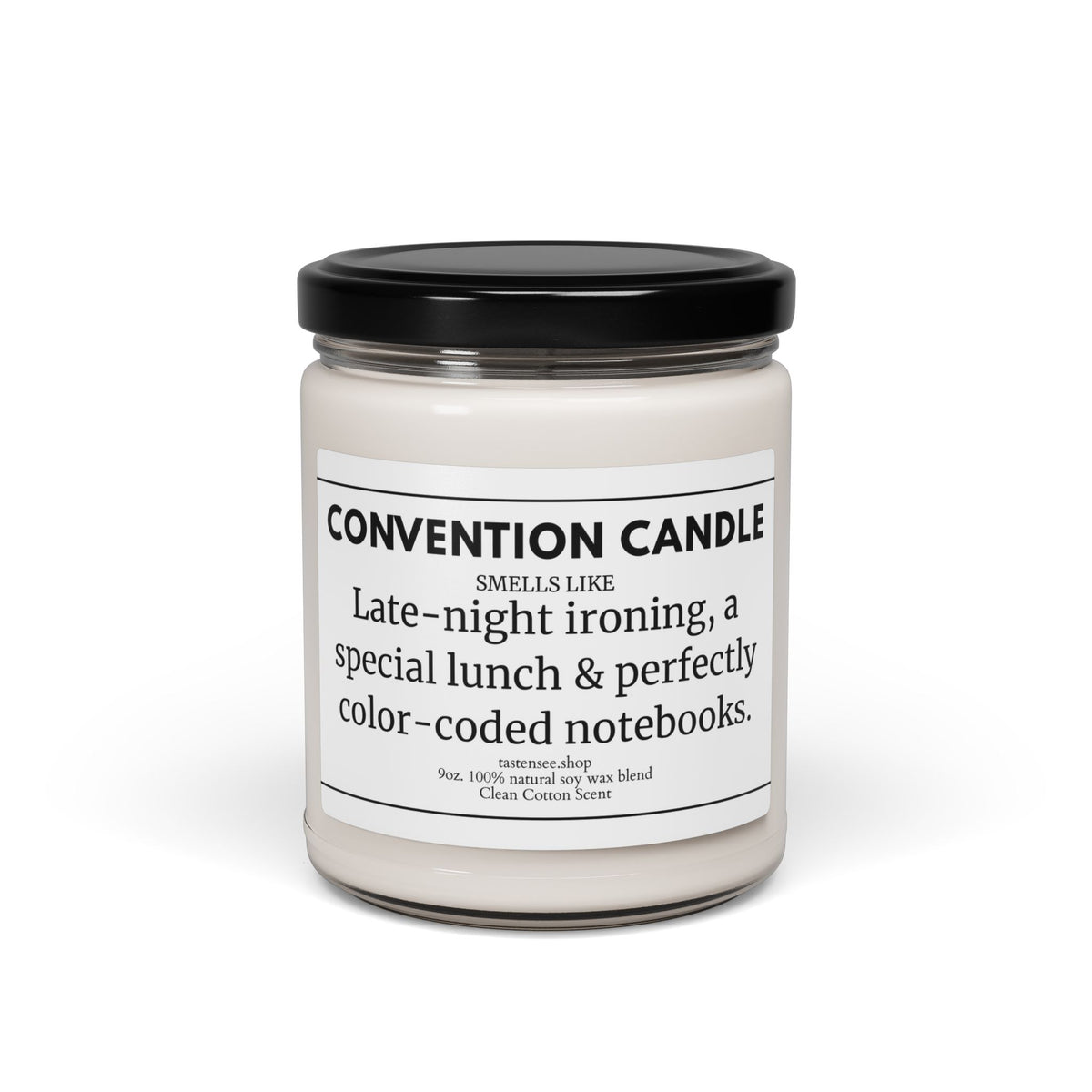 Convention Candle – Clean Cotton (9oz Soy Wax)