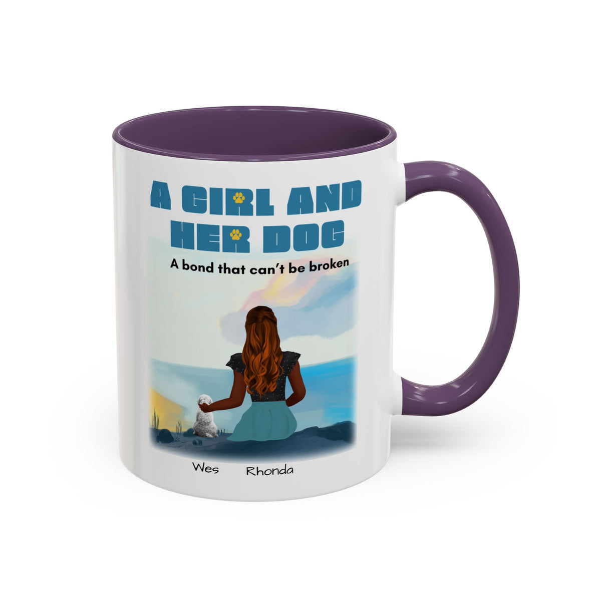 Inspirational Bond Coffee Mug - A Girl and Her Dog - Perfect Gift for Dog Lovers