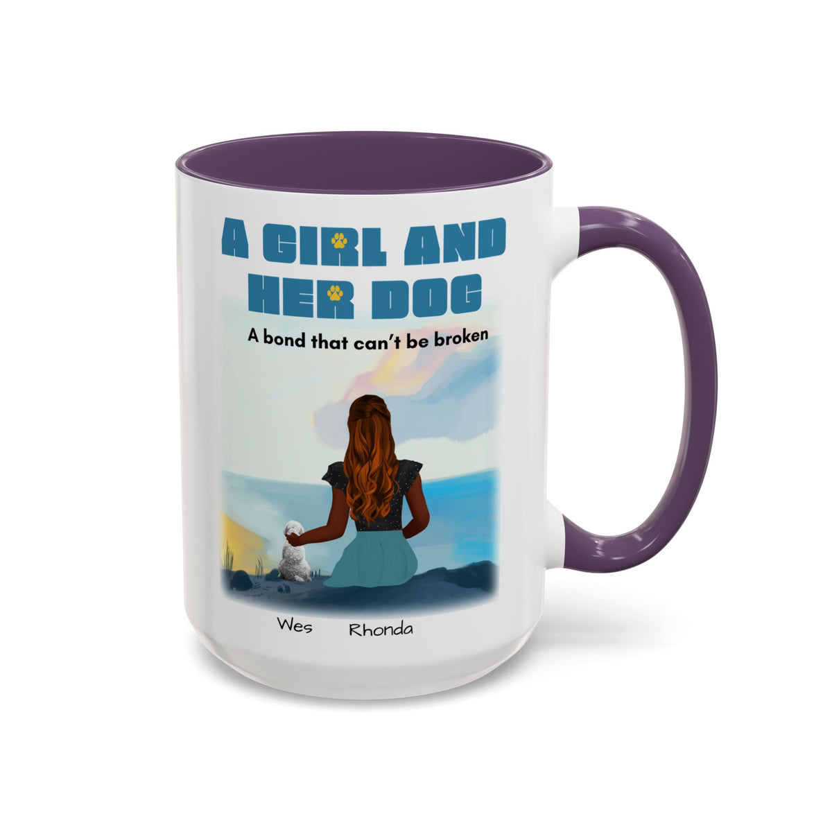 Inspirational Bond Coffee Mug - A Girl and Her Dog - Perfect Gift for Dog Lovers