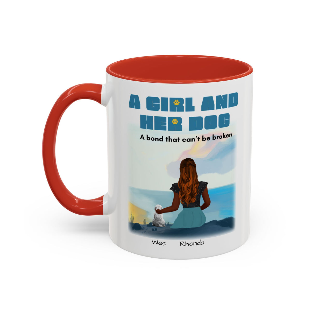 Inspirational Bond Coffee Mug - A Girl and Her Dog - Perfect Gift for Dog Lovers