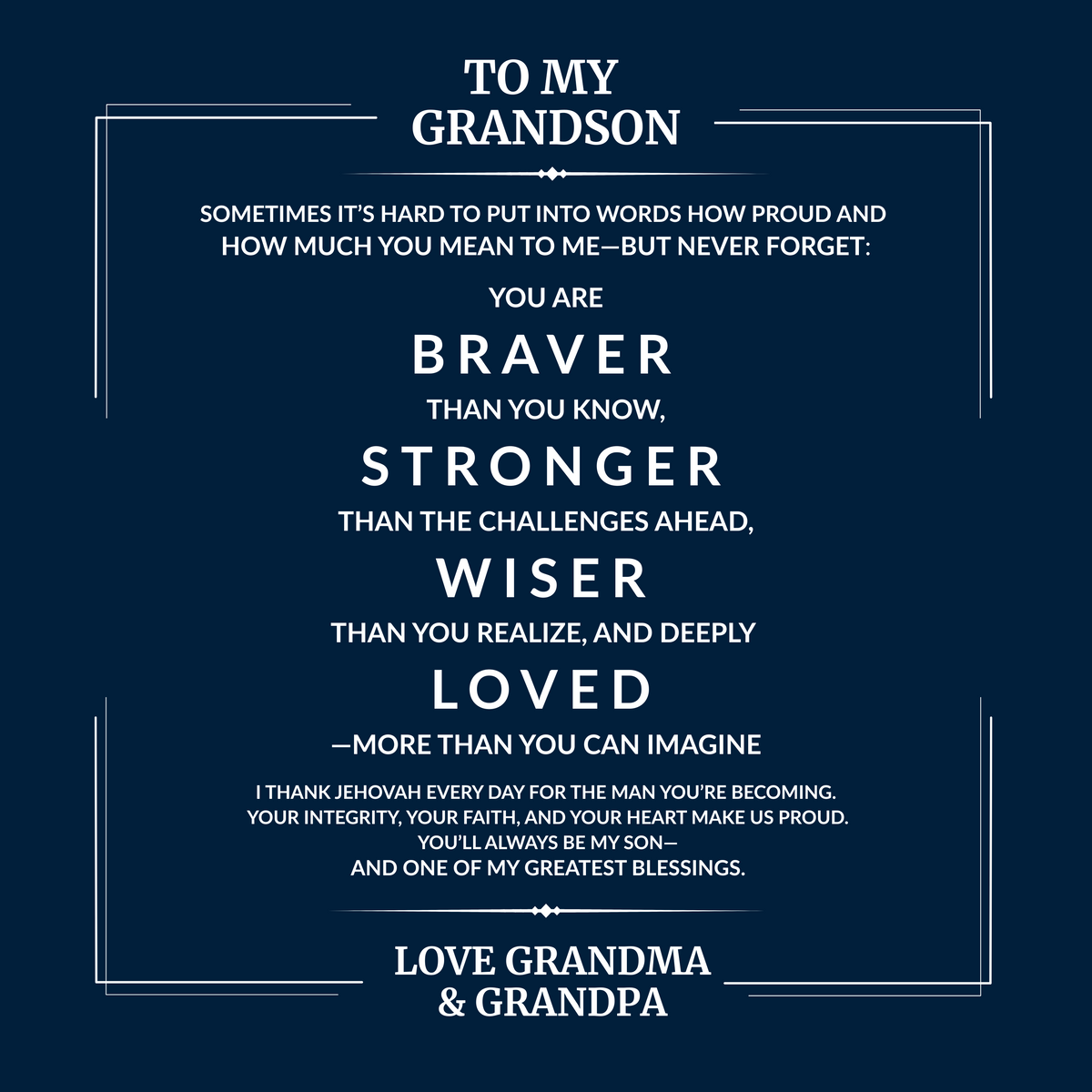 To My Son | Wooden Watch w/Encouraging Message Card | LOVE DAD