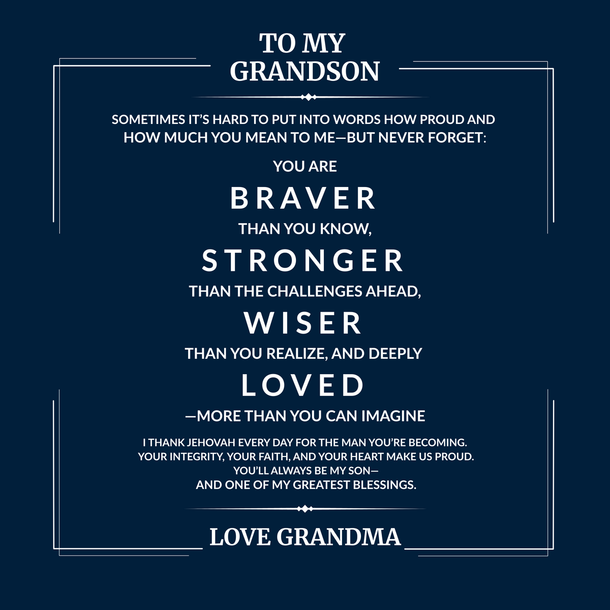 To My Son | Wooden Watch w/Encouraging Message Card | LOVE DAD