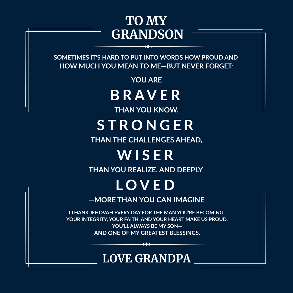 To My Son | Wooden Watch w/Encouraging Message Card | LOVE DAD