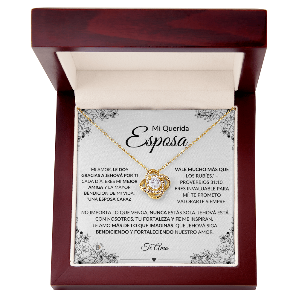 A Mi Bella Esposa - Collar Love Knot - Español