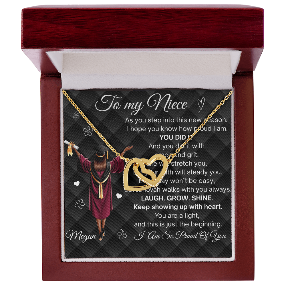 To My Niece | Graduation Necklace Gift w/ Encouraging Message