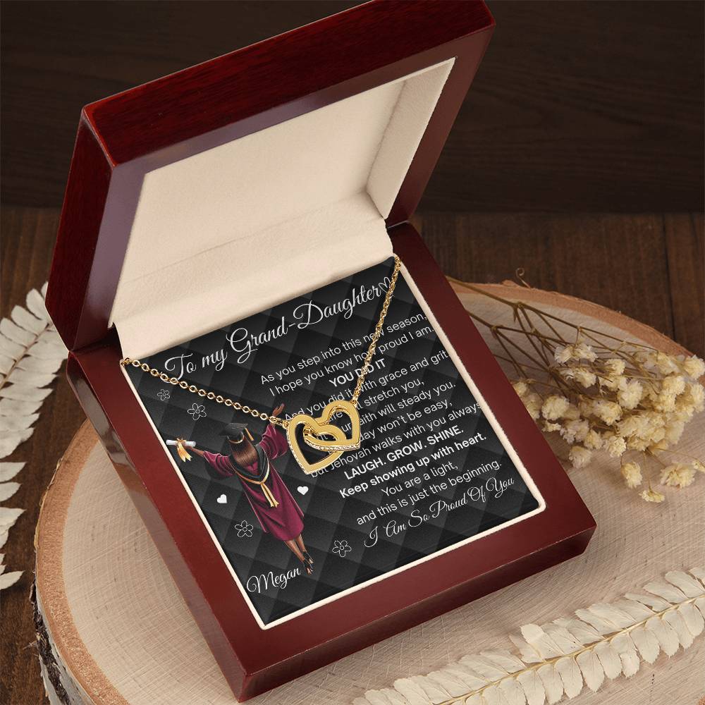 To My Granddaughter  | Graduation Necklace Gift w/ Encouraging Message