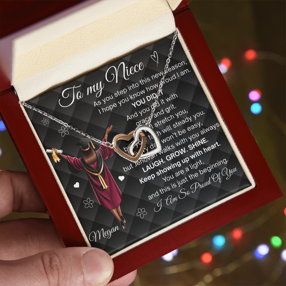 To My Niece | Graduation Necklace Gift w/ Encouraging Message