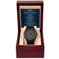 To My Son | Wooden Watch w/Encouraging Message Card | LOVE GRANDPA