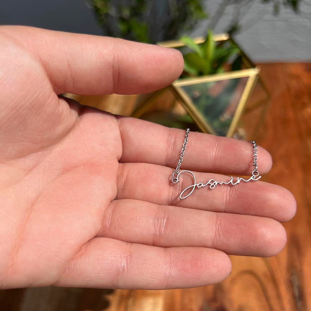 To My Future Wife – Personalized Name Necklace with Faith-Filled Message Card