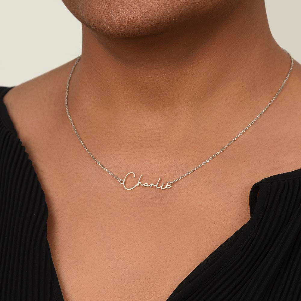 To My Future Wife – Personalized Name Necklace with Faith-Filled Message Card
